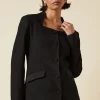 Tall Satin Sweetheart Neckline Jacket