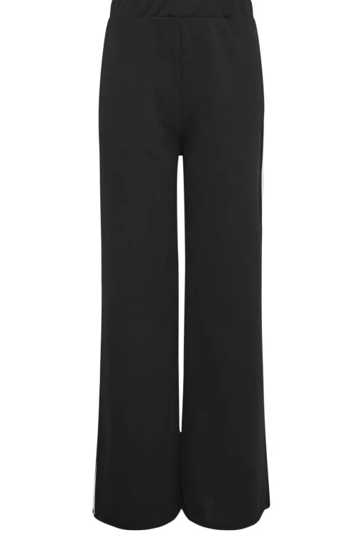 Tall Side Pipe Detail Wide Leg Trousers