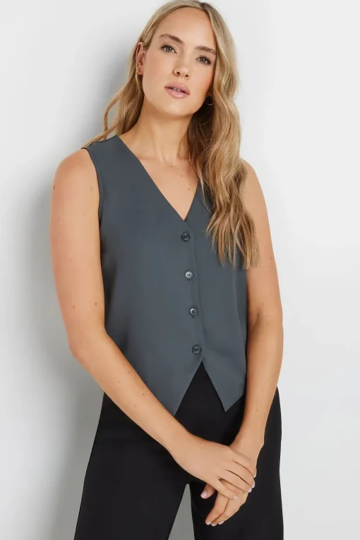 Tall Sleeveless Waistcoat Top