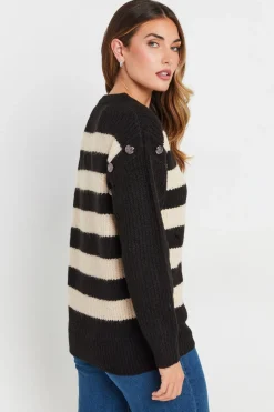 Tall Striped Button Jumper