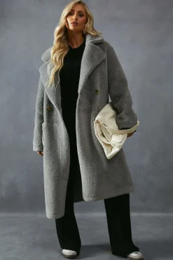 Teddy Faux Fur Double Breasted Coat