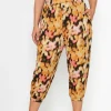 Textured Cropped Harem Trousers