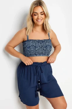 Textured Tassel Detail Beach Short