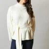 Tie Back High Neck Jumper