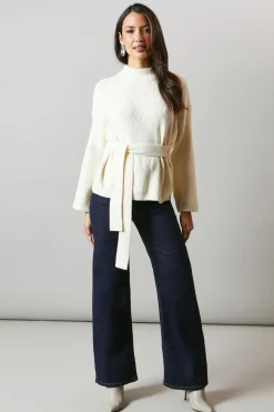 Tie Back High Neck Jumper