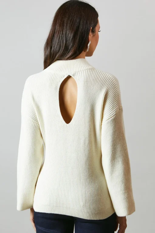 Tie Back High Neck Jumper