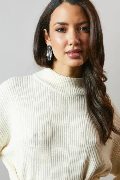 Tie Back High Neck Jumper