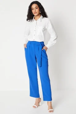 Tie Detail High Waisted Trousers