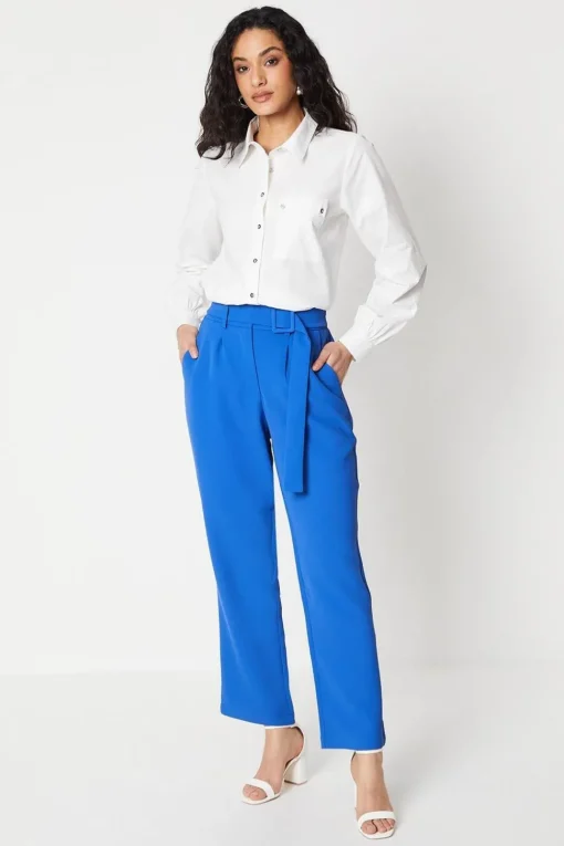 Tie Detail High Waisted Trousers