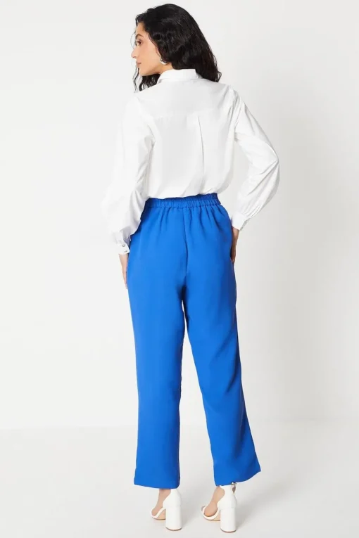 Tie Detail High Waisted Trousers