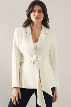 Tie Front Blazer
