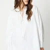 Tie Neck Grandad Collar Shirt