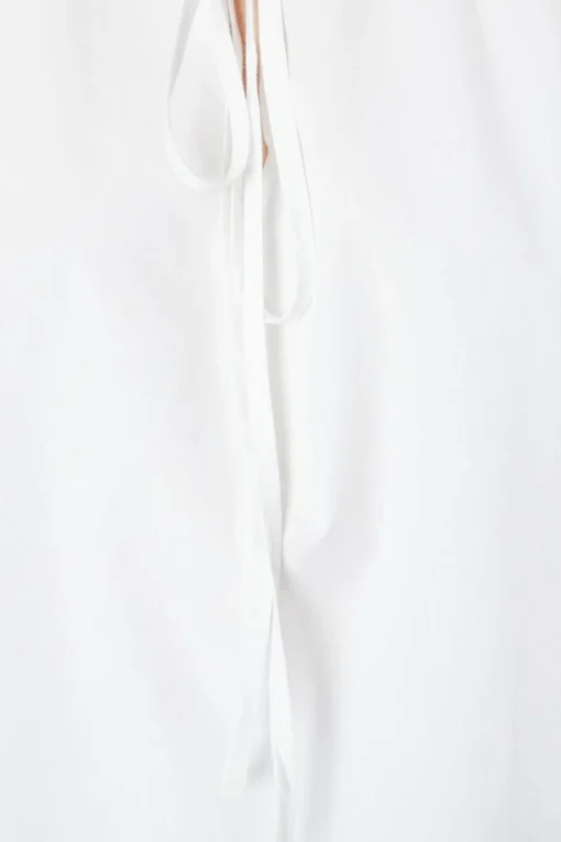 Tie Neck Grandad Collar Shirt