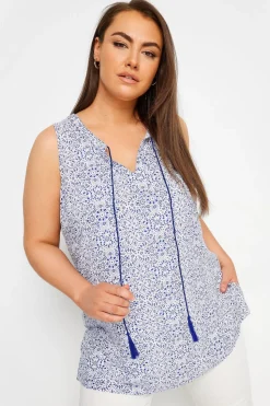 Tie Neck Sleeveless Blouse