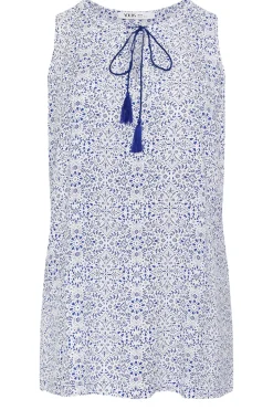 Tie Neck Sleeveless Blouse