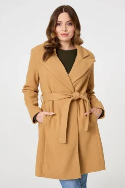 Tie Waist Longline Trench Coat