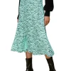 Tiger Print Button Front Skirt-