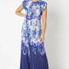 Trailing Floral Print Pleated Leg Jumpsuit
