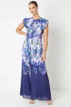 Trailing Floral Print Pleated Leg Jumpsuit