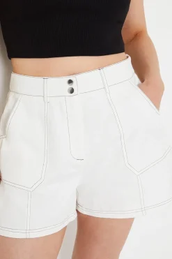 Twill Contrast Stitch Shorts