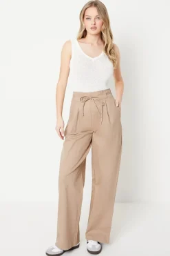 Twill Drawstring Paperbag Trouser
