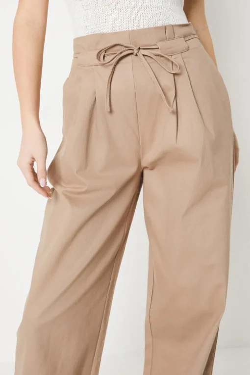 Twill Drawstring Paperbag Trouser