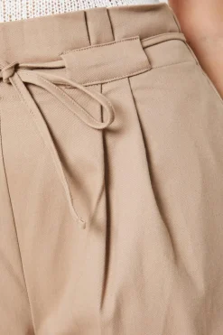 Twill Drawstring Paperbag Trouser
