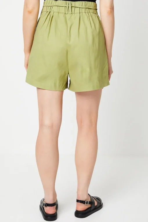 Twill Paperbag Tab Detail Shorts