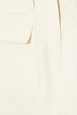 Twill Pocket Midi Skirt