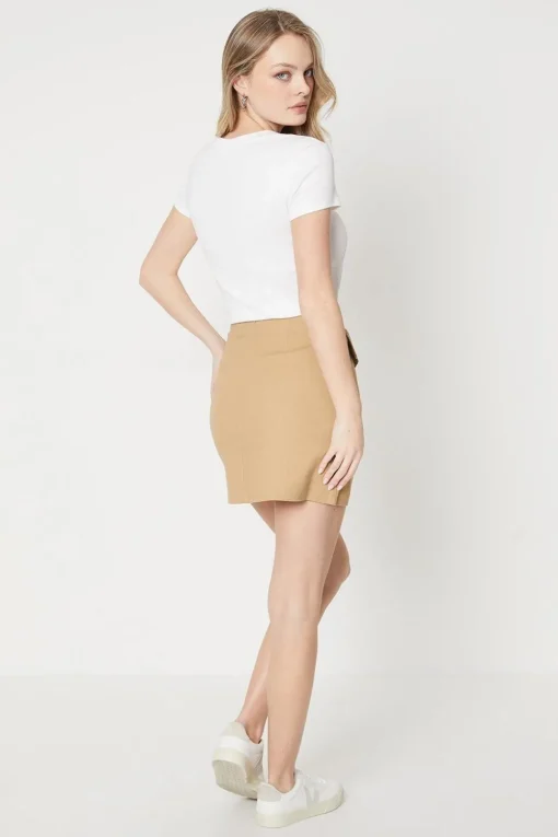 Twill Pocket Mini Skirt