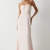 Twist Bandeau Crepe Bridesmaid Dress