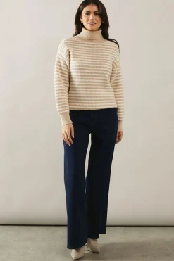 Two Toned Roll Neck Jumper