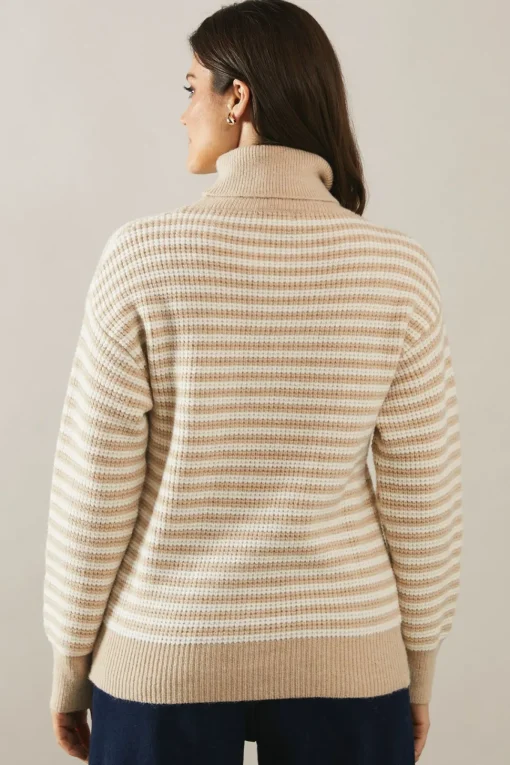 Two Toned Roll Neck Jumper