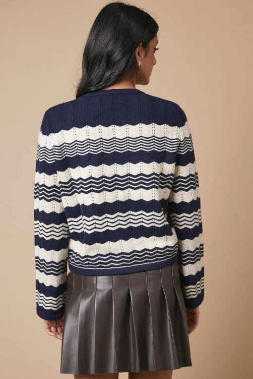 V Neck Wide Sleeve Cardigan