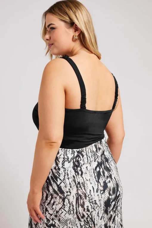 V Neckline Ruched Bodysuit