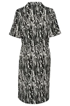 Valda With Short Sleeve Shirt Dress-Animal Print