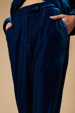 Velvet Tapered Leg Trouser