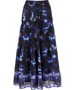Vintage Printed Layered Skirt