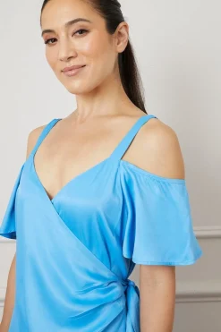 Viscose Satin Midaxi Dress