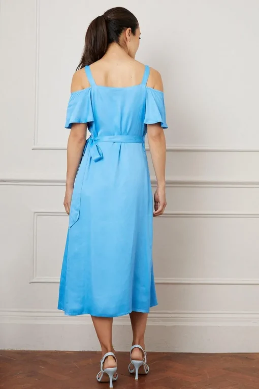 Viscose Satin Midaxi Dress