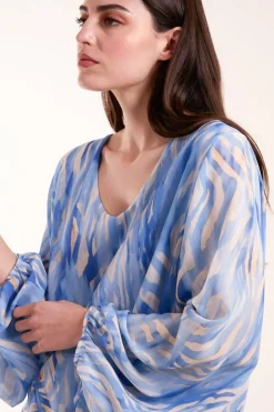 Watercolour V Neck Top
