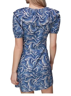 Watercolour Zebra Poplin Dress-Animal Print