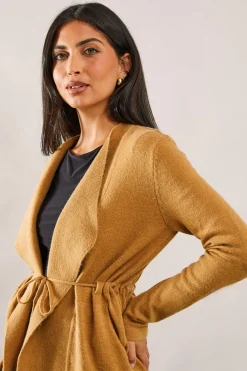 Waterfall Belted Knitted Jacket