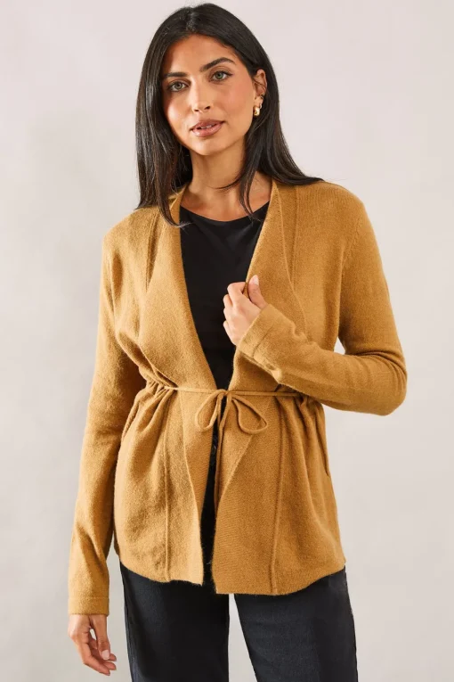 Waterfall Belted Knitted Jacket
