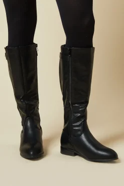Wide Fit Kamille Elastic Insert Riding Boots