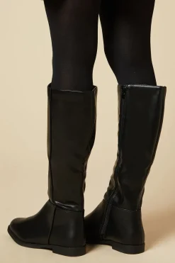 Wide Fit Karla Knee High Flat Boots