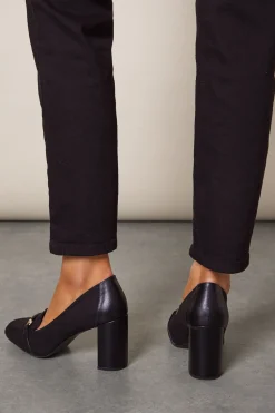 Wide Fit Lucky High Block Heeled Loafers