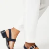 Wide Fit Sedar Low Heel Adjustable Buckle Detail Sandals