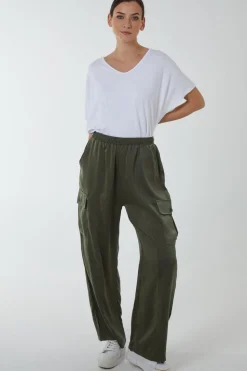 Wide Leg Cargo Trousers