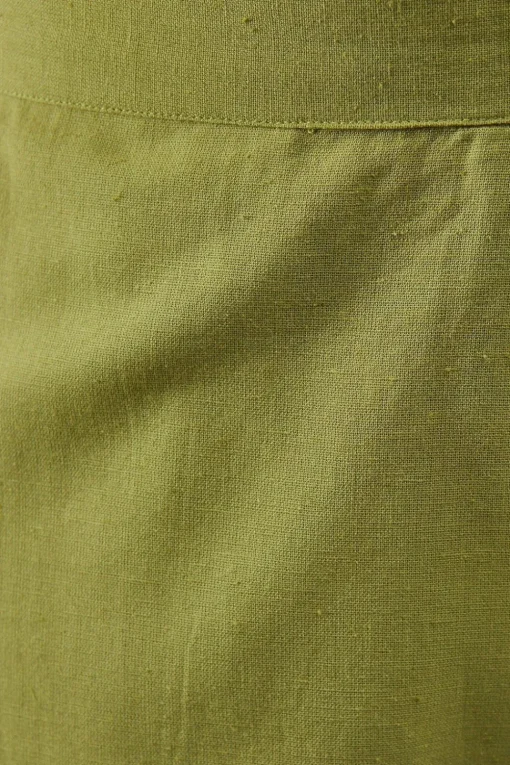 Wide Leg Crop Linen Trouser